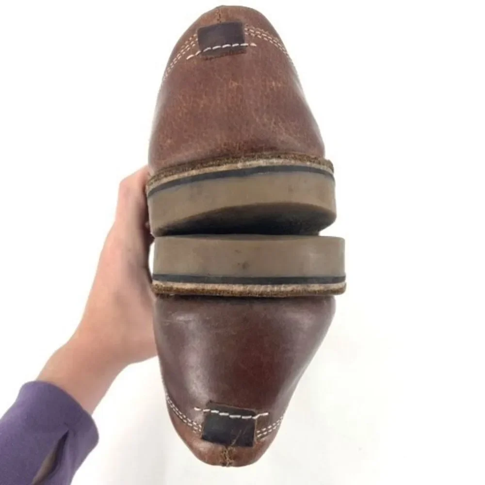 Steve Madden‎ Men's brown leather Harpoon Oxford dress shoes Size 9.5